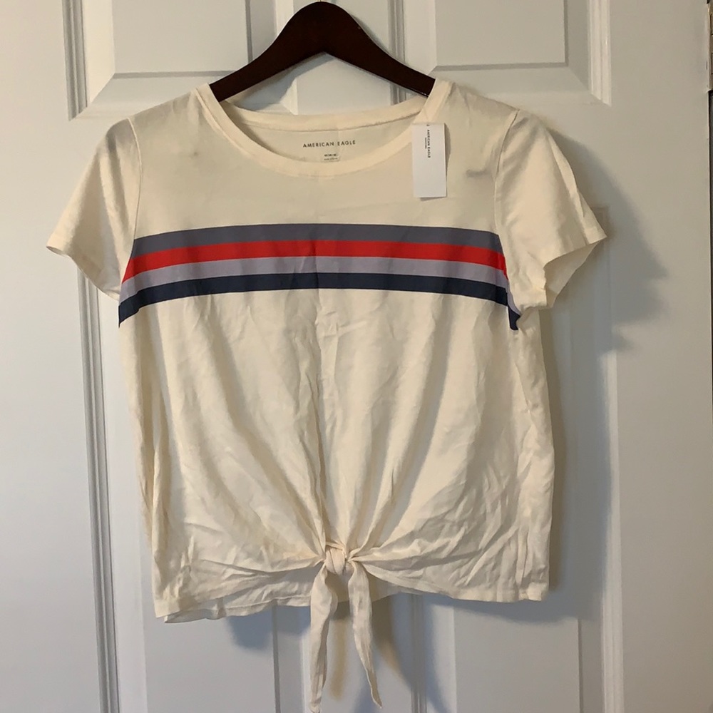 AE Stripped Knot Front T-Shirt